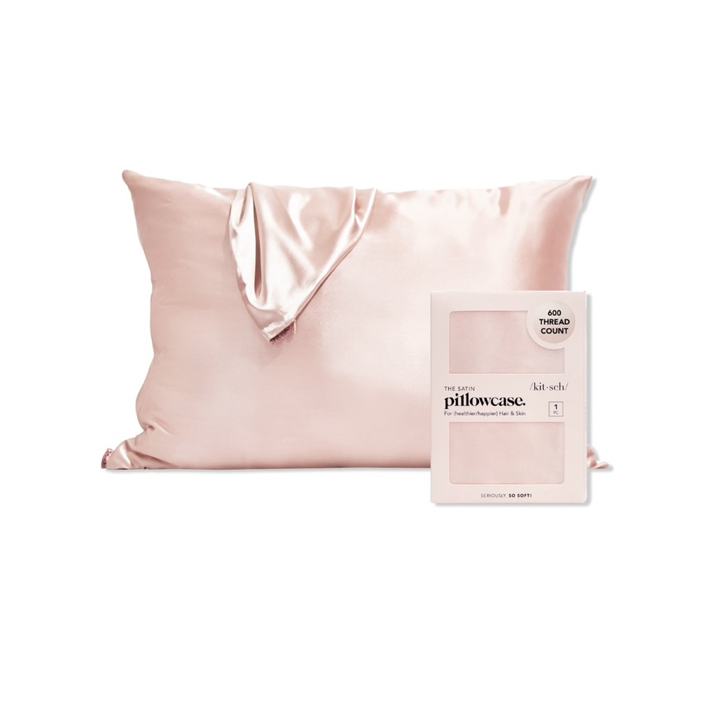 Kitsch Satin Pillowcase - Standard Size- Blush